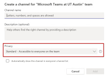 Teams Private Channels