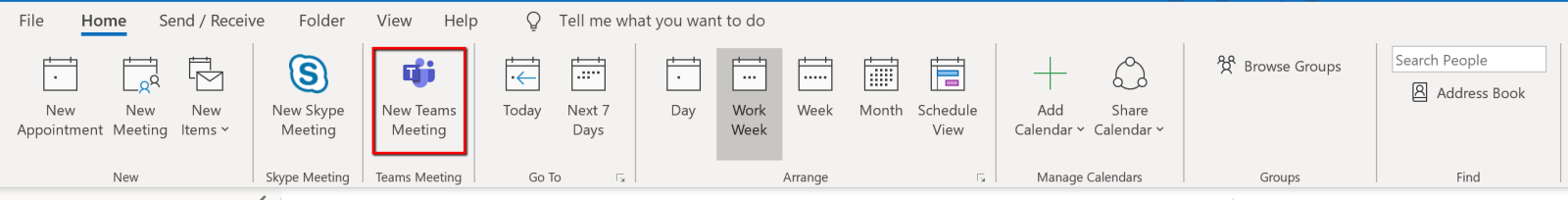 Schedule Teams Meeting 