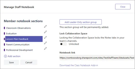 OneNote Settings