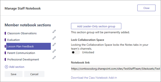 OneNote Settings