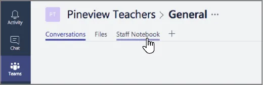 OneNote Staff Notebook