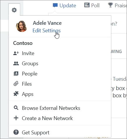 Yammer Edit Profile