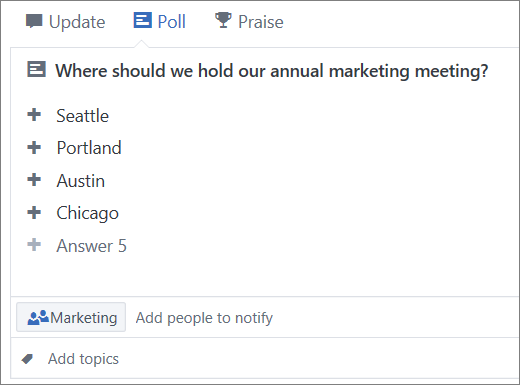 Yammer Poll