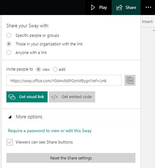 Sway Sharing